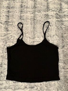 bp Black Spaghetti Strap Crop Camisole